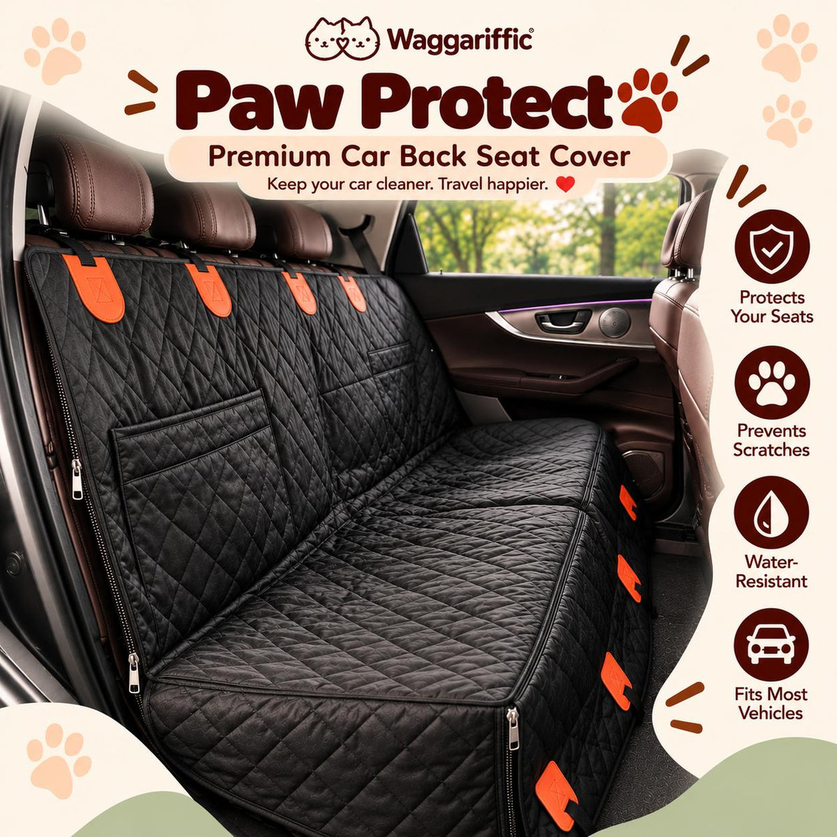 PawProtect Pet Car Seat Cover